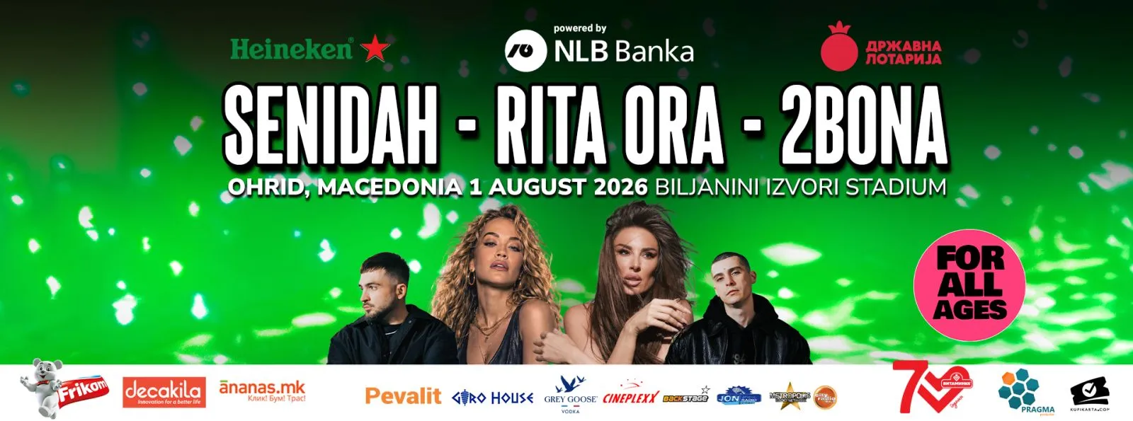 Rita Ora, Senidah & 2 Bona @Stadion Biljanini Izvori - Ohrid