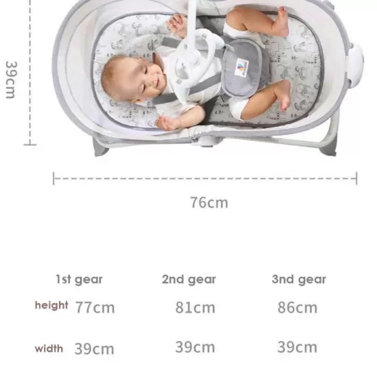 Бебешко креветче / релаксатор  – со нежни вибрации