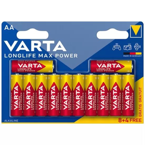1VARTA LONG LIFE AA LR6 12/1 BOX Алкална Батерија