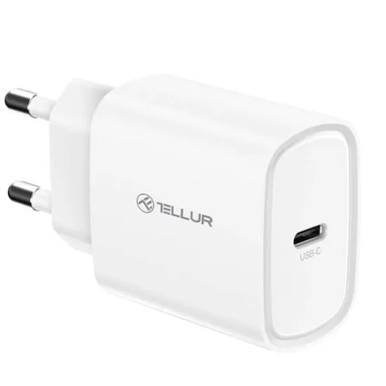 1USB Universal Power Charger Tellur 20W Type-C PD 3.0 White