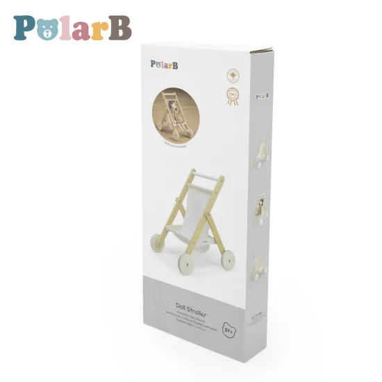 PolarB Дрвена количка за кукли