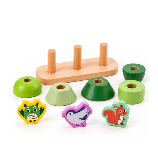 Дрвена едукативна играчка - Жумски животни